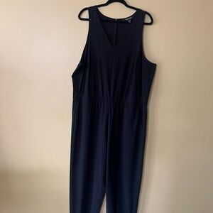 Athleta Black V-Neck Jumpsuit